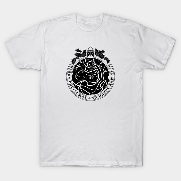 Merry Christmas. Tree of Life. T-Shirt by vjvgraphiks